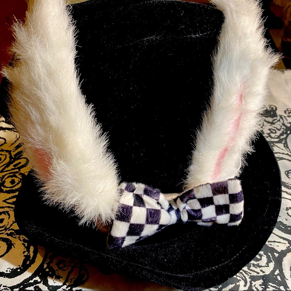 White Rabbit Costume Accessories- Top Hat & Bunny Tail